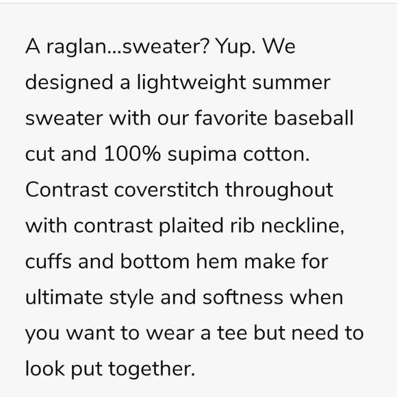 Agave Denim Forerunner Supima Crew Raglan Sweater - Picture 8 of 9